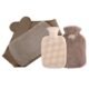 1000ml PVC Hot Water Bottle 3Pcs/Set Dark Brown