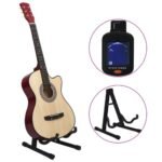 12 Piece Western Acoustic Cutaway Guitar Set with 6 Strings 38