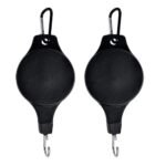 2pcs Retractable Plant Hook Pulley Hanger Black
