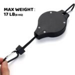2pcs Retractable Plant Hook Pulley Hanger Black