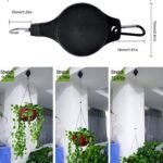 2pcs Retractable Plant Hook Pulley Hanger Black