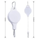 2pcs Retractable Plant Hook Pulley Hanger White