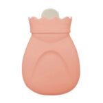 310ml Silicone Hot Water Bag with Knitted Cover Pink