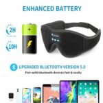3D Wireless Bluetooth Music Eye Mask Sleep with Stereo - Black