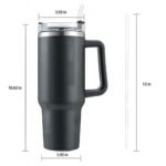40oz Tumbler with Handle and Straw Lid Blue
