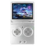 ANBERNIC RG35XXSP Flip Game Console 64GB 5000 Games Silver