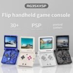 ANBERNIC RG35XXSP Flip Game Console 64GB 5000 Games Silver