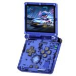ANBERNIC RG35XXSP Flip Game Console Transparent Blue