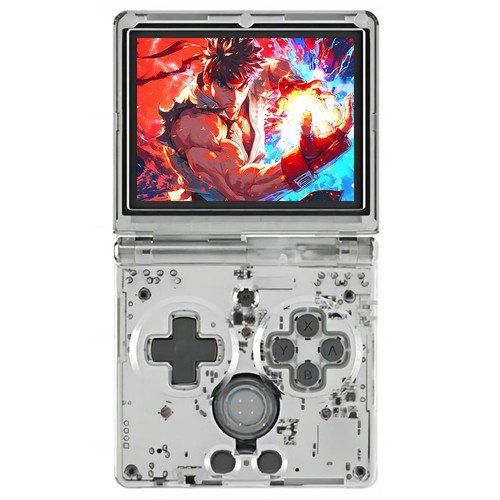 ANBERNIC RG35XXSP Flip Game Console Transparent White