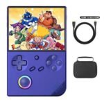 ANBERNIC RG40XXV Game Console White 64GB HDMI Cable Bag Blue