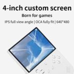 ANBERNIC RG40XXV Game Console White 64GB HDMI Cable Bag Blue