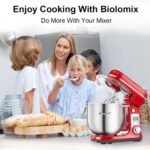 BioloMix BM601 1200W Kitchen Food Stand Mixer Grey