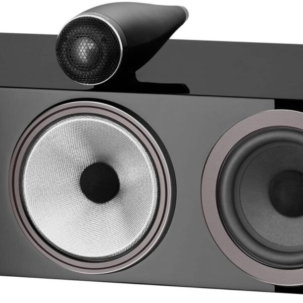 Bowers & Wilkins - 700 Series 3 Center Channel with 1" Tweeter On Top and Two 6.5" Bass Drivers (Each) - Gloss Black