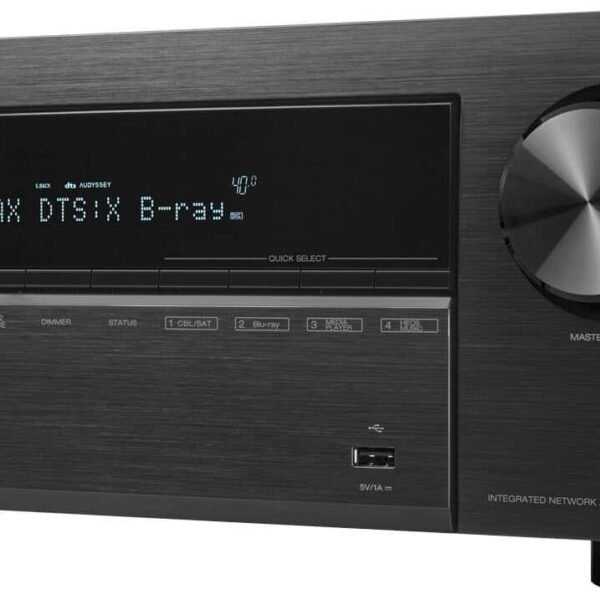 Denon - AVR-X3800H (105W X 9) 9.4-Ch. with HEOS and Dolby Atmos 8K Ultra HD HDR Compatible AV Home Theater Receiver with Alexa - Black