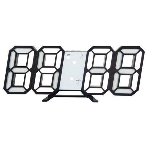 Digital LED Clock 3D Wall Hanging Clock White