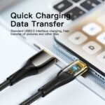 ESSAGER 100W USB-A to Type-C Charging Cable Black