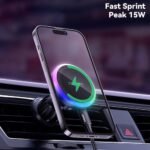 ESSAGER 15W RGB Magnetic Wireless Charger Car Holder