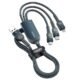 ESSAGER 3 in 1 Micro Type-C Lightning Data Cable Blue