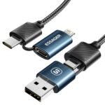 ESSAGER 65W 4 in 1 Charging Cable Blue