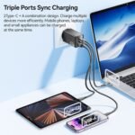 ESSAGER 67W Triple Ports GaN Charger EU Plug Black