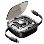 ESSAGER Type-C To Type-C Data Cable with Storage Box Black