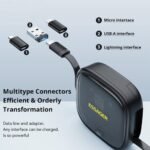 ESSAGER Type-C To Type-C Data Cable with Storage Box Black