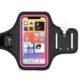 Fitness Running Armband Phone Holder Bag Waterproof, 6.1 Inch Rose Red