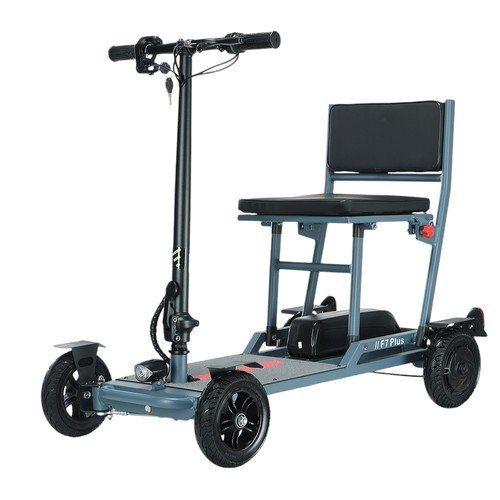 Freejoyer F7 Plus Four-wheel Electric Scooter with Seat Grey Blue