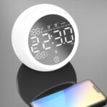 GREEN TIME X10 Bluetooth Alarm Clock Speaker White