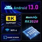 H96 Max RK3528 TV Box 2GB RAM 16GB ROM UK