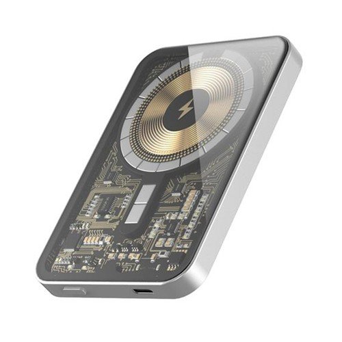 HINOVO MB1-5000xw Magnetic Wireless Power Bank Mirror White