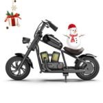 HYPER GOGO Challenger 12 Plus Electric Motorcycle for Kids Black