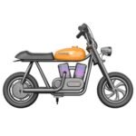 HYPER GOGO Pioneer 12 Plus Electric Motorcycle for Kids - Orange