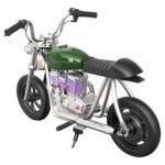 HYPER GOGO Pioneer 12 Plus with App Electric Motorcycle for Kids-Green