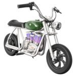 HYPER GOGO Pioneer 12 Plus with App Electric Motorcycle for Kids-Green