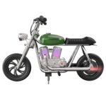 HYPER GOGO Pioneer 12 Plus with App Electric Motorcycle for Kids-Green