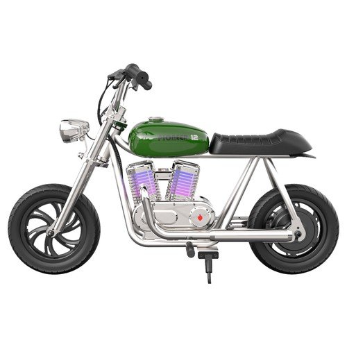 HYPER GOGO Pioneer 12 Plus with App Electric Motorcycle for Kids-Green