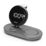 iHome - Dual Qi Wireless Fast Charging, Airpod Charging, Apple Watch Charging, and USB Charging Alarm Clock - Multi
