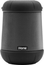 iHome - PlayTough Pro - Bluetooth Rechargeable Waterproof Portable Speaker with 360° Stereo Sound - Black