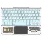 KB333 Transparent Wireless Bluetooth Keyboard Blue