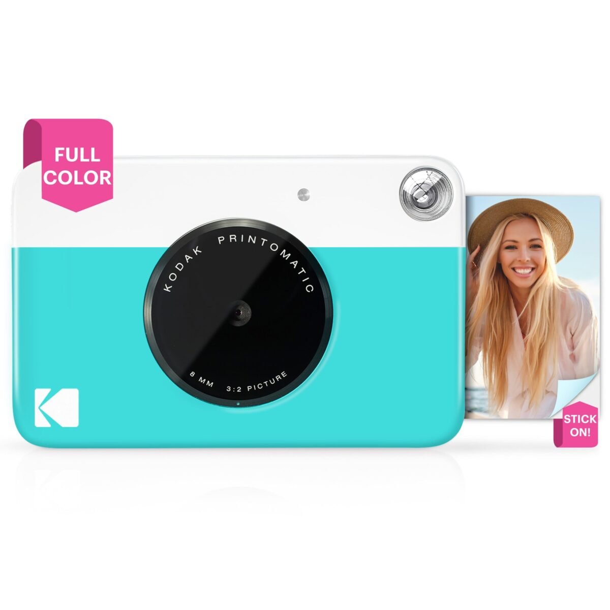 Kodak - Printomatic Instant Print Camera - Instant Digital Camera Prints on Zink 2x3" Photo Paper - Blue