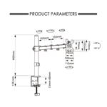 M051 Single Arm Single Monitor Stand