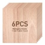 Mecpow 11.8*11.8*0.11inch 12pcs Mahogany Sheets + 12pcs Walnut Sheets