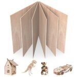 Mecpow 11.8*11.8*0.11inch 12pcs Mahogany Sheets + 12pcs Walnut Sheets