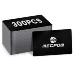 Mecpow 300pcs Blank Black Business Cards + 6pcs 25mm Pet Tags