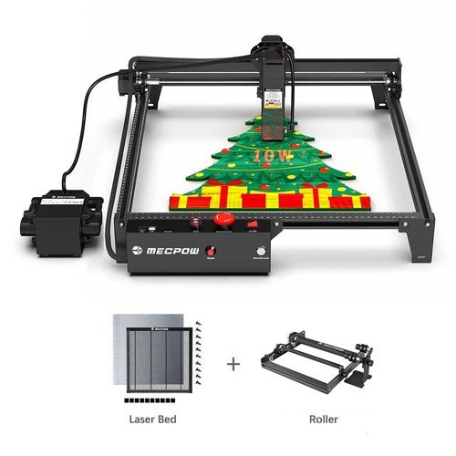 Mecpow X3 Pro 10W Laser G3 Pro Rotary Roller H44 Laser Bed Combo