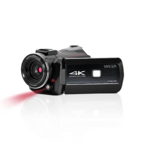 Minolta - MN4K40NV 4K Video 30-Megapixel Night Vision Camcorder - Black