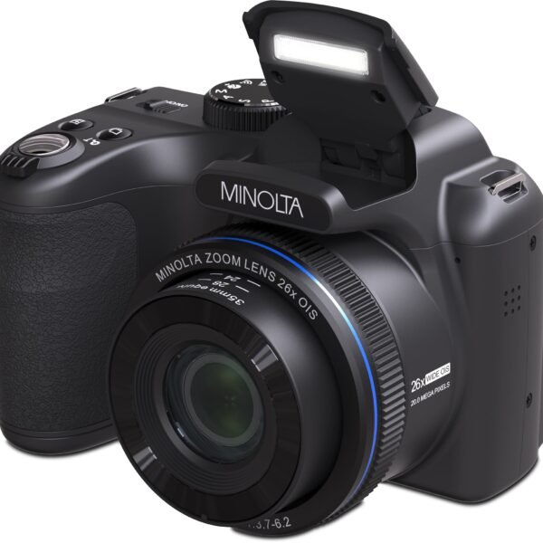 Minolta - ProShot MN26Z 20.0 Megapixel Bridge Camera with 26x Optical Zoom Lens - Black