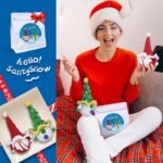 NestledCrafts Christmas Crochet Kit for Beginners - SantySnow