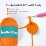 NestledCrafts Halloween Crochet Kit for Beginners- Pumpkins